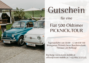 Fiat 500 Oldtimer PICKNICK.TOUR